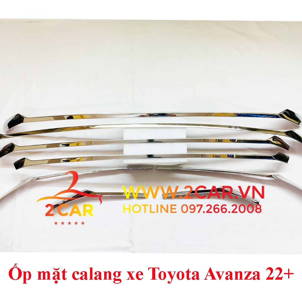 Ốp trang trí mặt ca lăng, calang, calăng DƯỚI xe TOYOTA  AVANZA 2022, 2023 chất liệu INOX cao cấp
