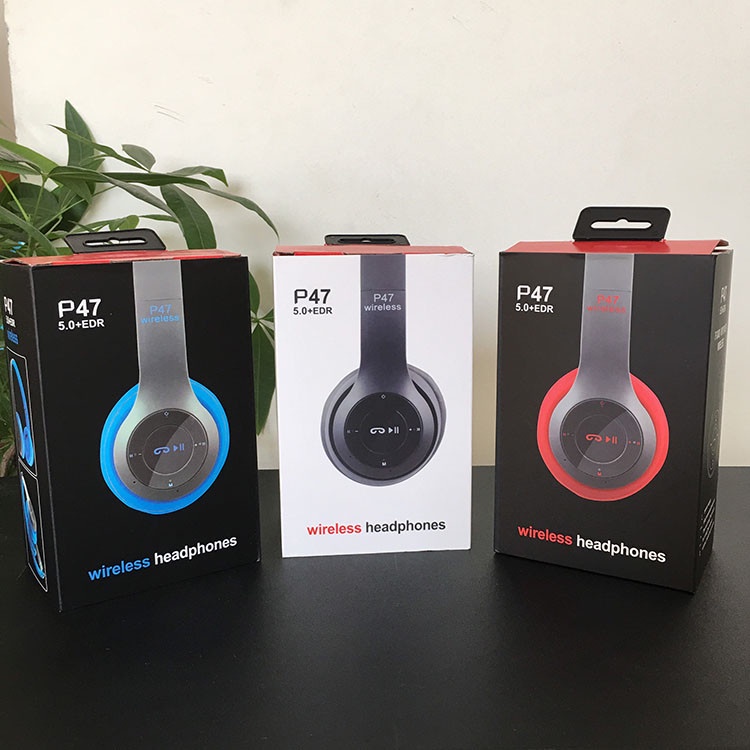 Tai Nghe Bluetooth P47- Hỗ Trợ Cắm Thẻ Nhớ Nghe Nhạc Chơi Game Trực Tiếp - Siêu Chất