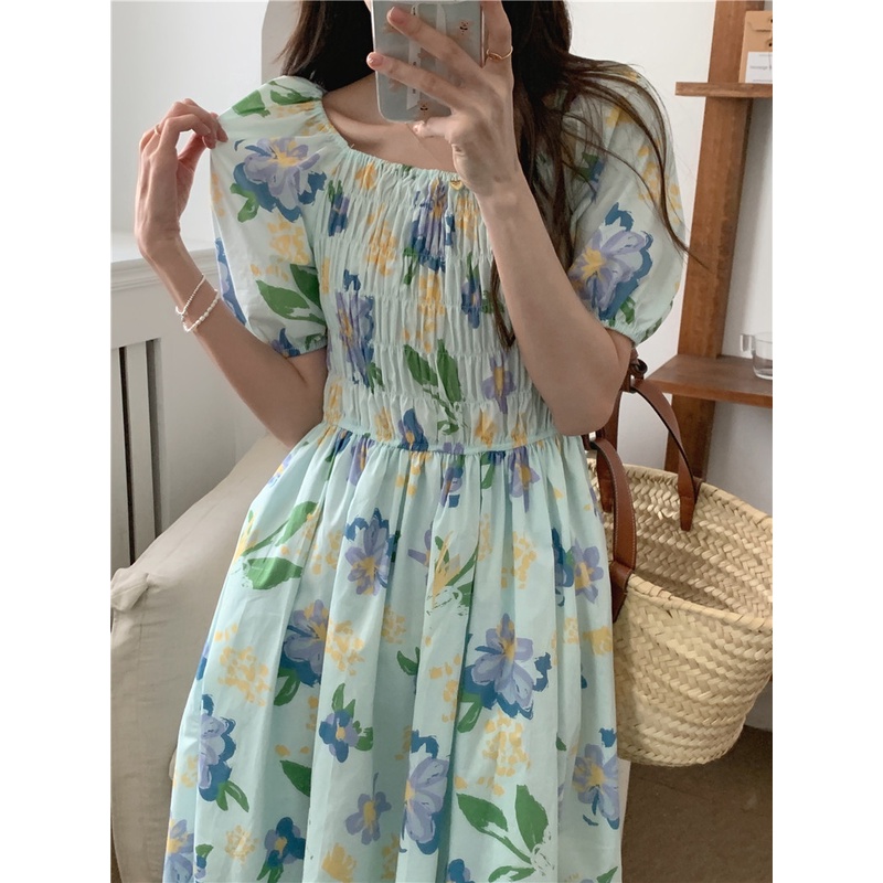 Đầm Dài In Hoa Phong Cách Thời Trang 51778