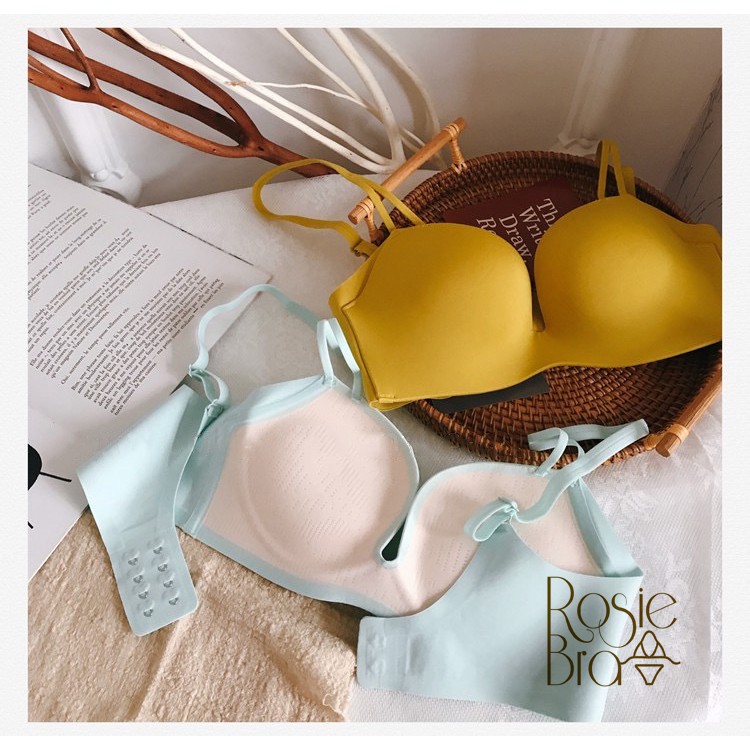 Áo Lót Trơn Đệm Dày  Không Gọng Nâng Ngực Gợi Cảm Chống Hằn Chống Lộ Mỡ Lưng Phong Cách Nhật Bản B435