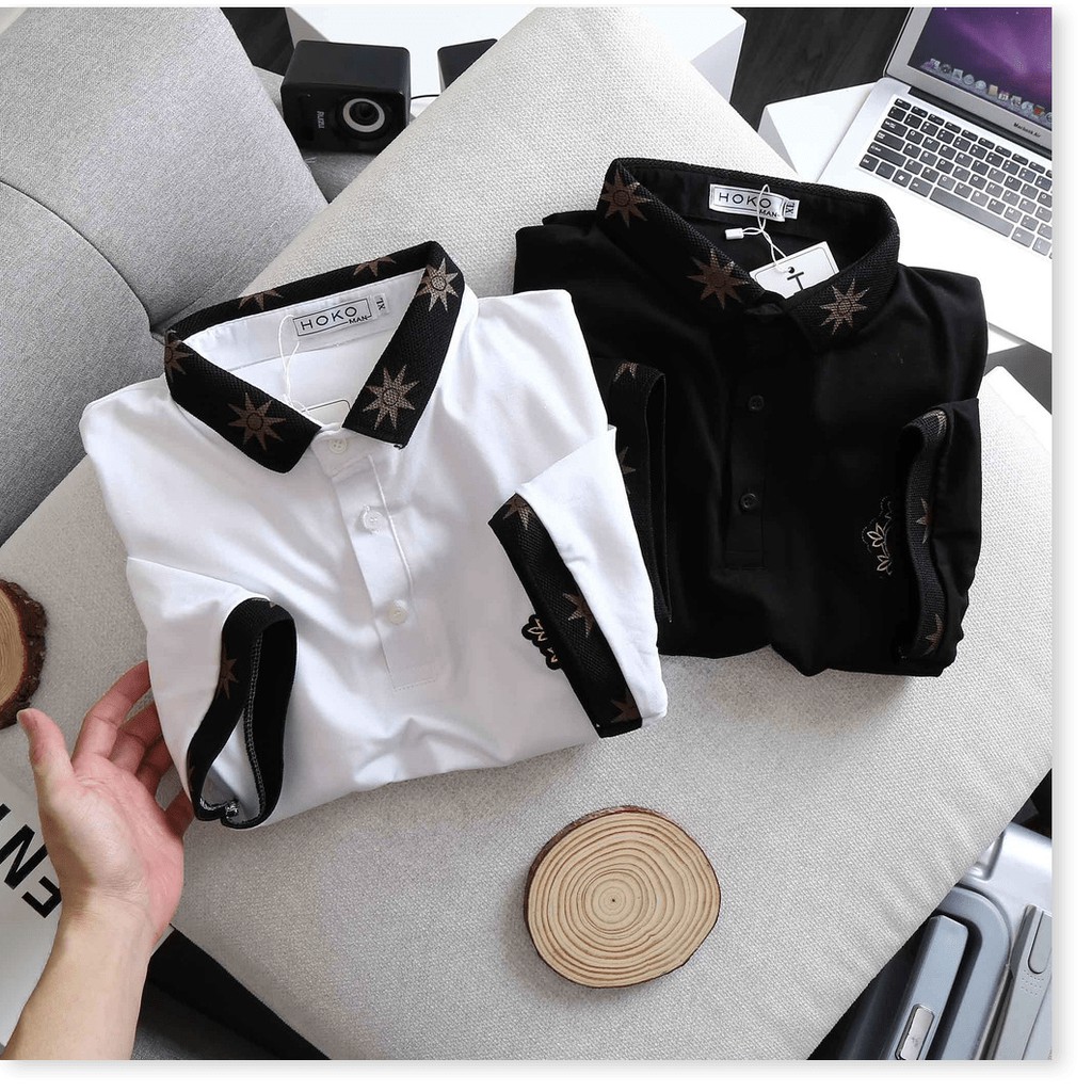 ÁO THUN CỔ TRỤ,2 MÀU SIÊU NGẦU,HỌA TIẾT ĐƠN GIẢN NHƯNG KHÔNG KÉM PHẦN SANG TRỌNG KHÁNH AN FASHION