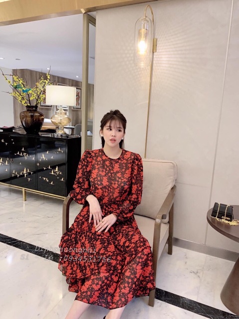 ĐẦM MAXI HOA TẦNG