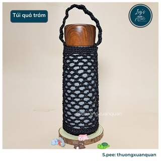 Túi đựng bình giữ nhiệt lưới thoi nhiều màu nhiều kích thước đan handmade