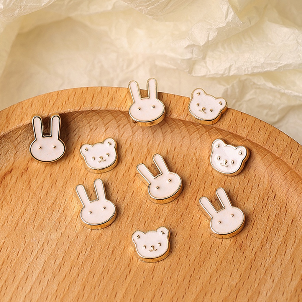 Bộ 5 Phụ Kiện Trang Trí Móng Tay Hình Hoạt Hình Bằng Hợp Kim Chống Rỉ Sét DIY