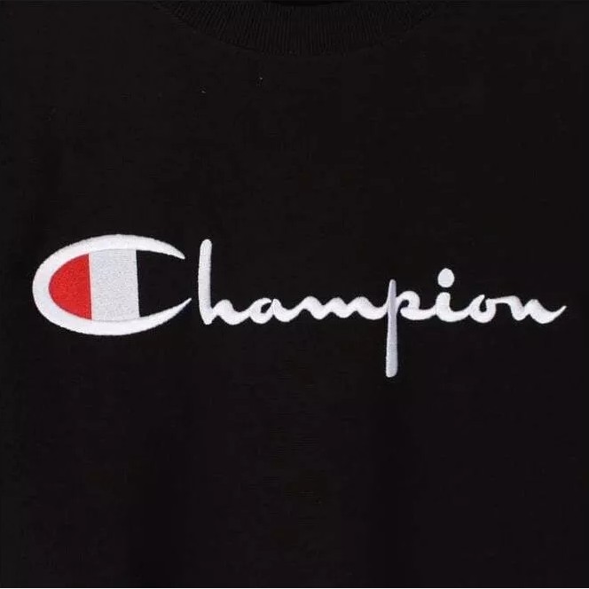 Áo Sweater Nỉ 🍉 Áo nỉ bông dáng tay dài in chữ champion với thiết kế đẹp phối layer màu đen thương hiệu xưởng Lynashop | BigBuy360 - bigbuy360.vn