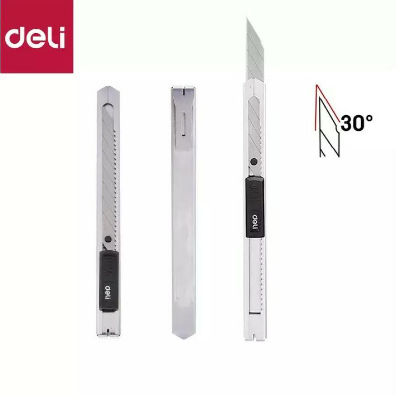 Dao Chuốt Chì, Dao Rọc Giấy Lưỡi 30 độ Deli 2025
