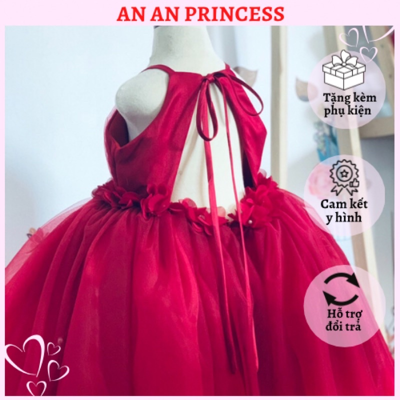 yếm cô dâu đầm dạ hội cho bé 7-25kg hàng thiết kế cao cấp cực phồng