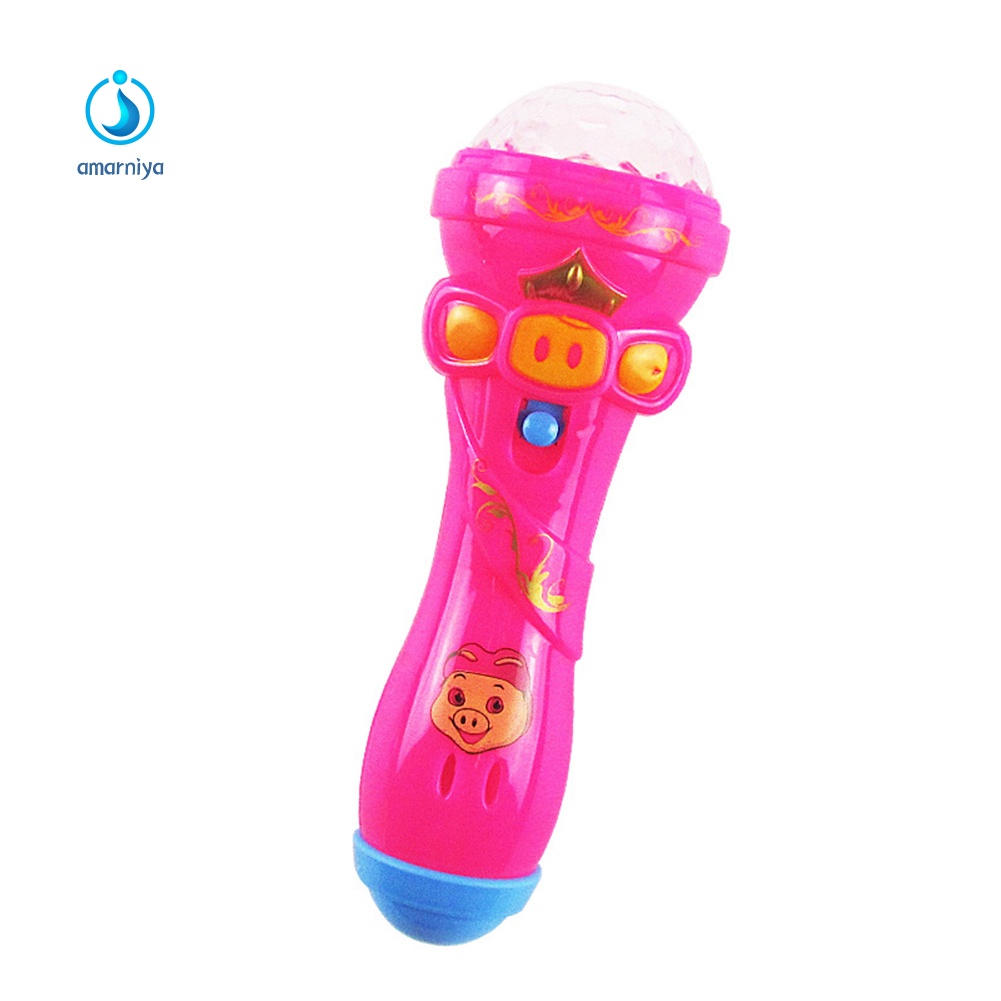 Micro Đồ Chơi Không Dây Có Đèn Dùng Hát Karaoke Cho Trẻ Em
