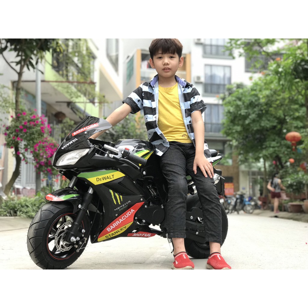 Xe moto mini 50cc - R15 V3 bản xe cào cấp xuất châu âu - xe ruồi - xe tam mao - moto mini r15