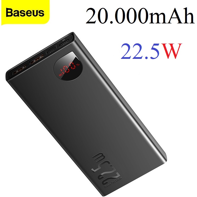 pin sạc dự phòng 20.000mAh 22.5W Baseus Adaman Metal PPDM20s