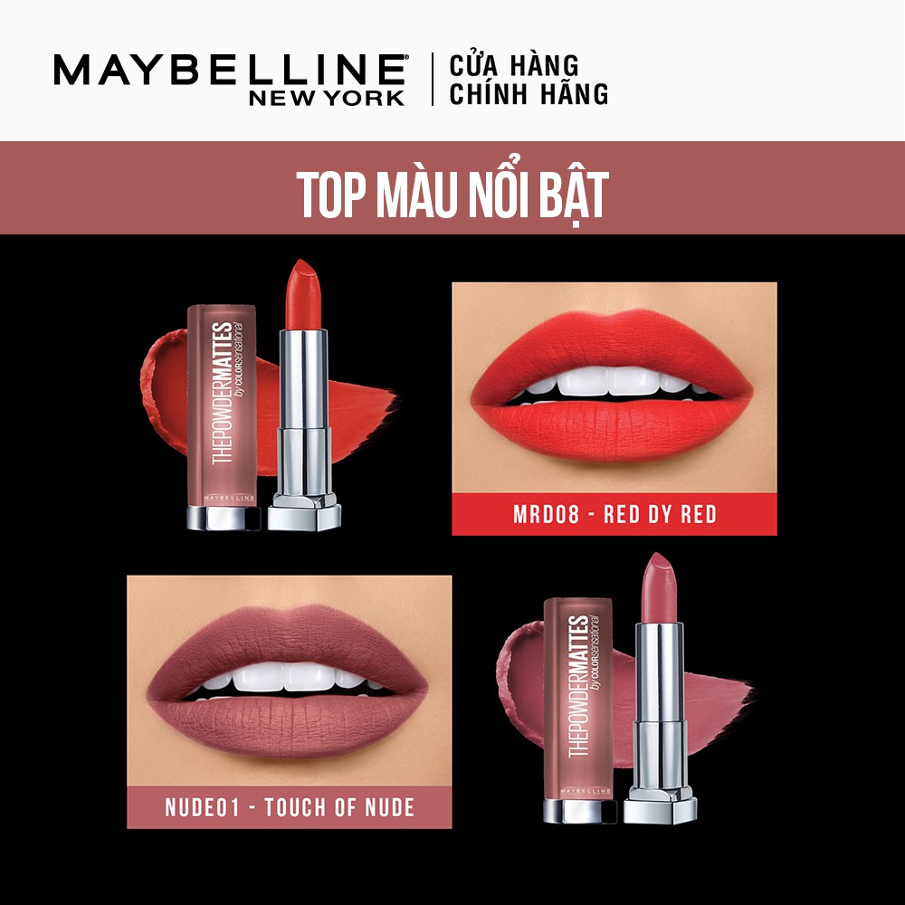 Son Lì Nhẹ Môi Dưỡng Môi Maybelline New York Color Sensational The Creamy Mattes Lipstick 3.9g | Thế Giới Skin Care