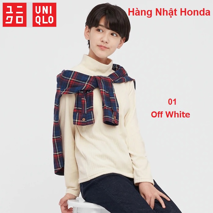 [Hàng Nhật Nội Địa] Áo thun nỉ lông cừu cổ cao Uniqlo - Trẻ em