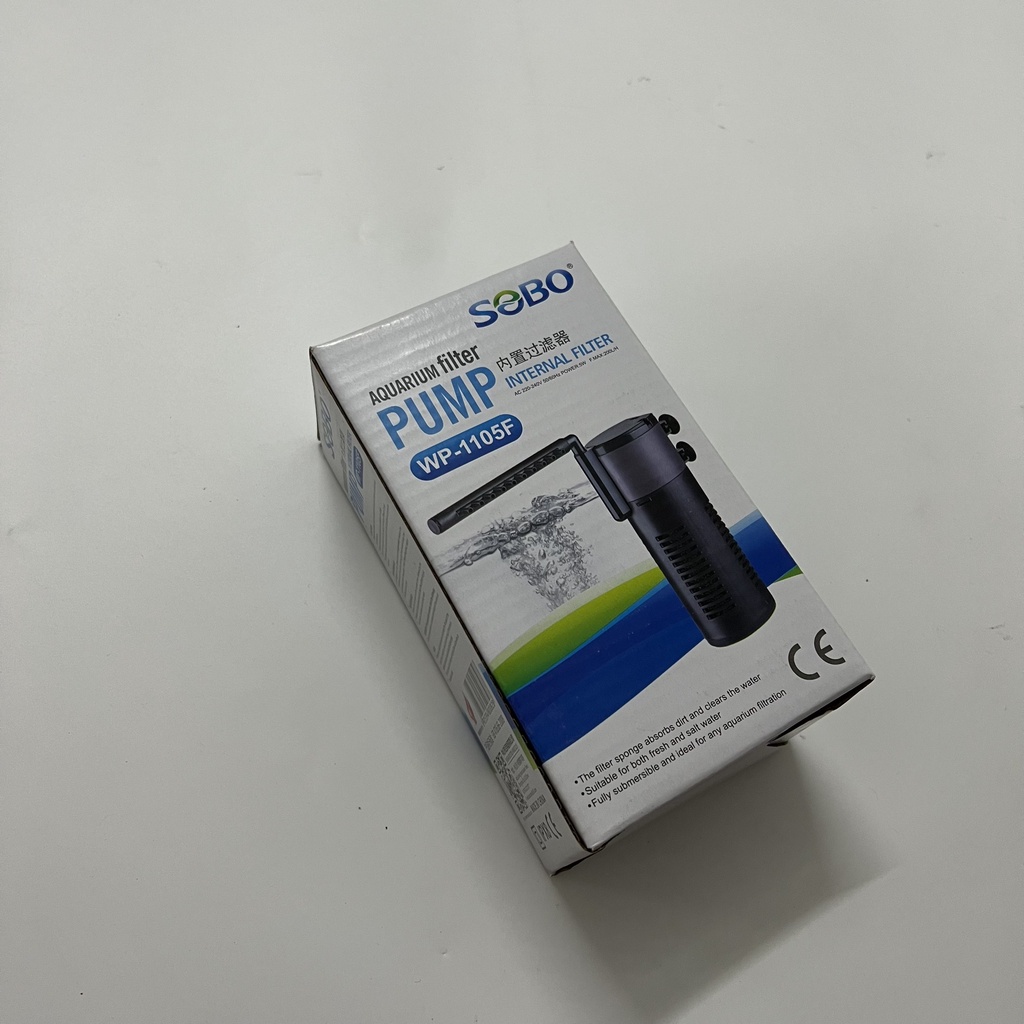 Máy lọc trong dành cho bể cá mini dài dưới 30cm Sobo WP-1105F