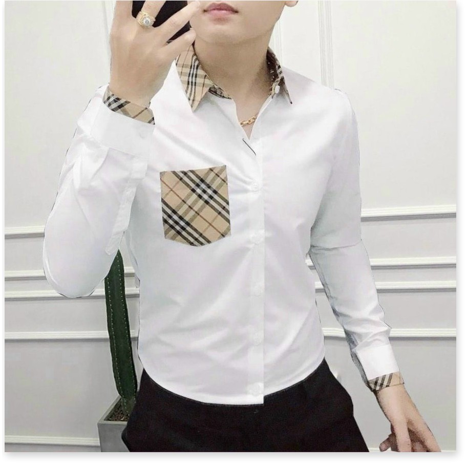 Áo sơ mi vải lụa 3D không nhăn nam có túi siêu chất KOKO MI STORE