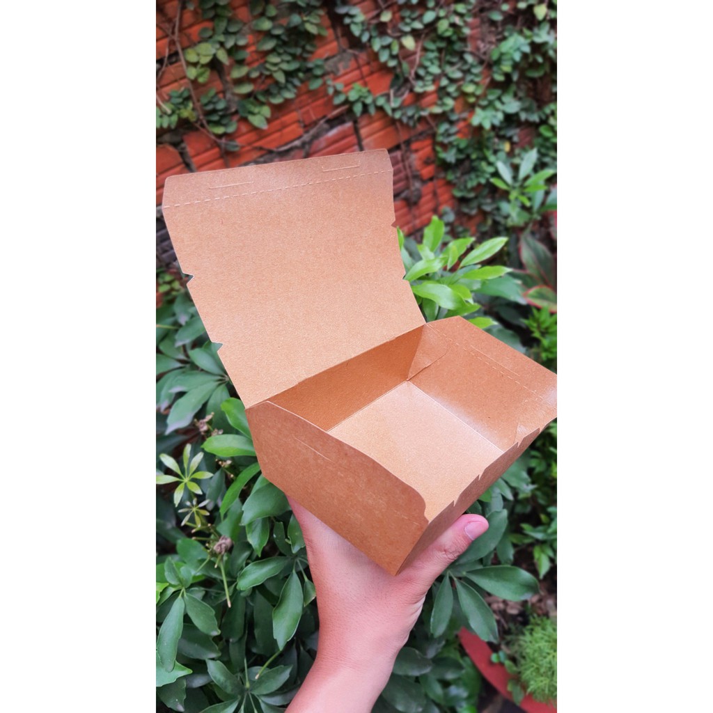 Hộp giấy đựng thức ăn 18*12*5cm+🎁 tem dán thương hiệu của shop | BigBuy360 - bigbuy360.vn