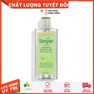 [Chính Hãng]Nước Hoa Hồng Soothing Facial Toner Simple cân bằng ẩm cho da 200ml