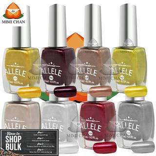 Các Màu Bạc Quý Phái, Chì Xám Bạc, Đỏ Kiếng, Cánh Gián, Da Vàng Trắng, Tone Sơn Móng Tay Allele Chai 15ml