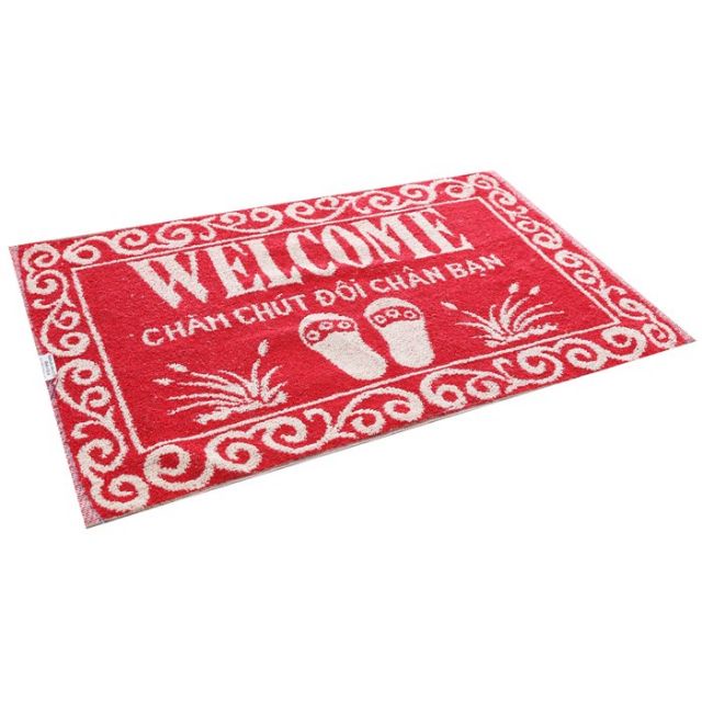 Thảm Khăn Dày Welcome Lau Chùi Chân Siêu Thấm Rút Nước