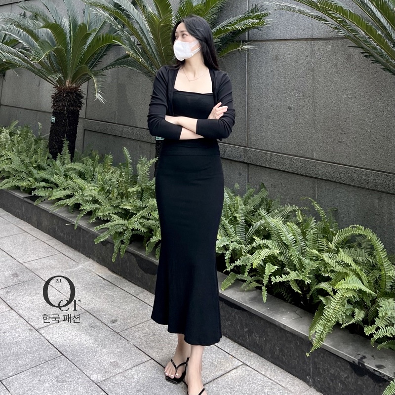 Chân váy đuôi cá dáng dài - phong cách ulzzang Hàn Quốc