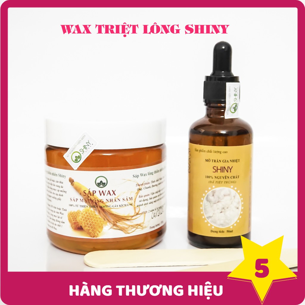 Combo Triệt Lông Sáp Wax + Mỡ Trăn Shiny Handmade (Tặng Kèm Dụng Cụ Wax)