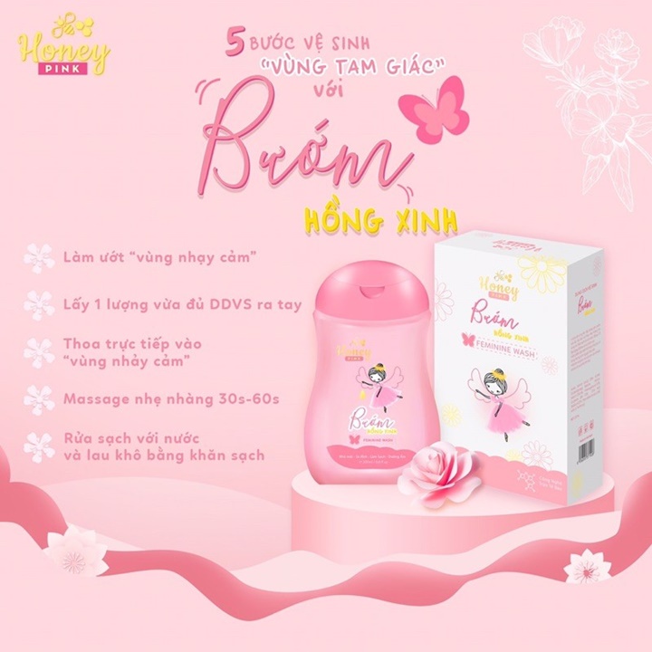 Dung dịch vệ sinh phụ nữ Honey Pink 200ml - COCHI561