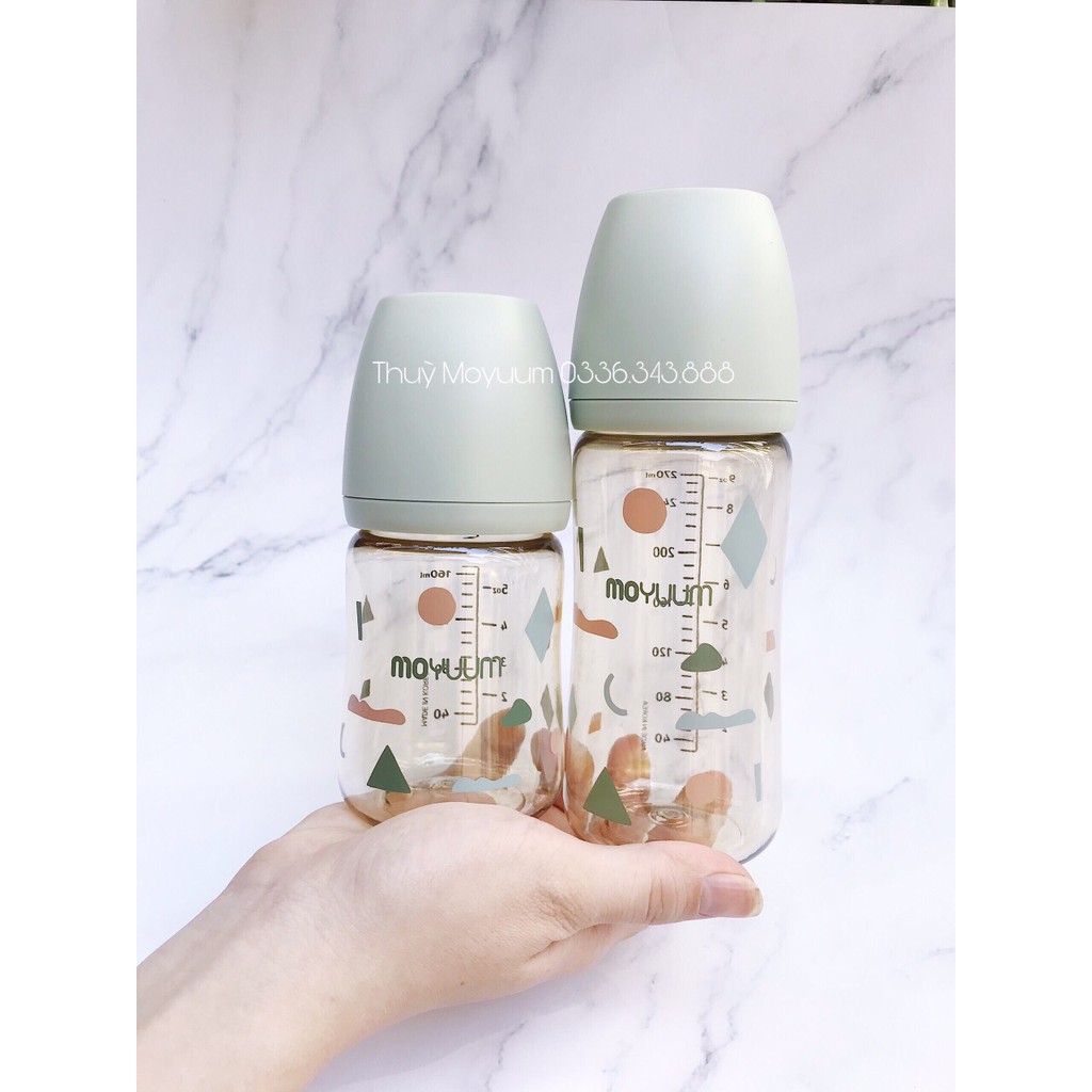 Bình sữa Moyuum 170ml/270ml Hàn quốc (Chọn núm)