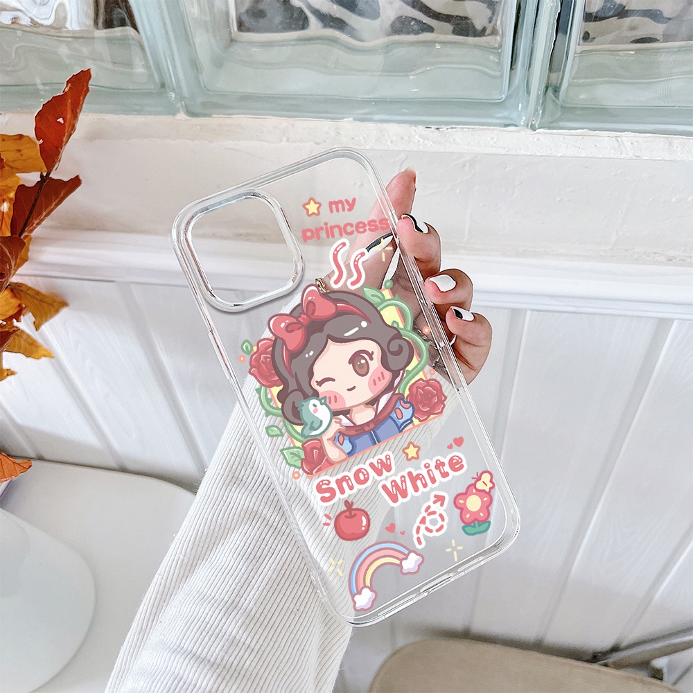Ốp Điện Thoại Tpu Mềm Chống Sốc in Hình Công Chúa Disney Cho iPhone 11 12 13 pro max XS X XR XSMax 7 8 6 6s plus 5 4 SE 2020