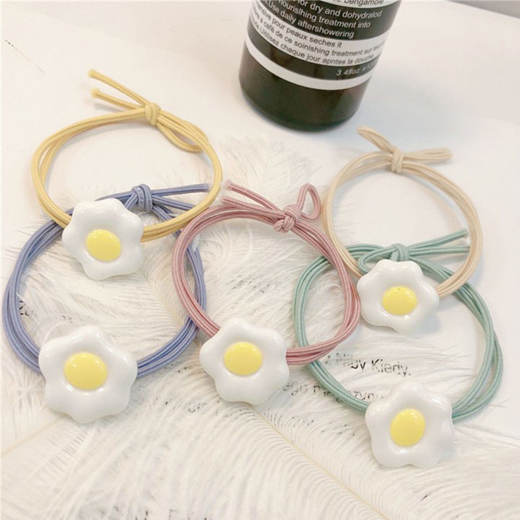 Dây Thun Cột Tóc, Buộc Tóc Hình Trứng Ốp La Siêu Đẹp Dễ Thương Style Hàn Quốc CT12 (Giá Sỉ Siêu Rẻ)