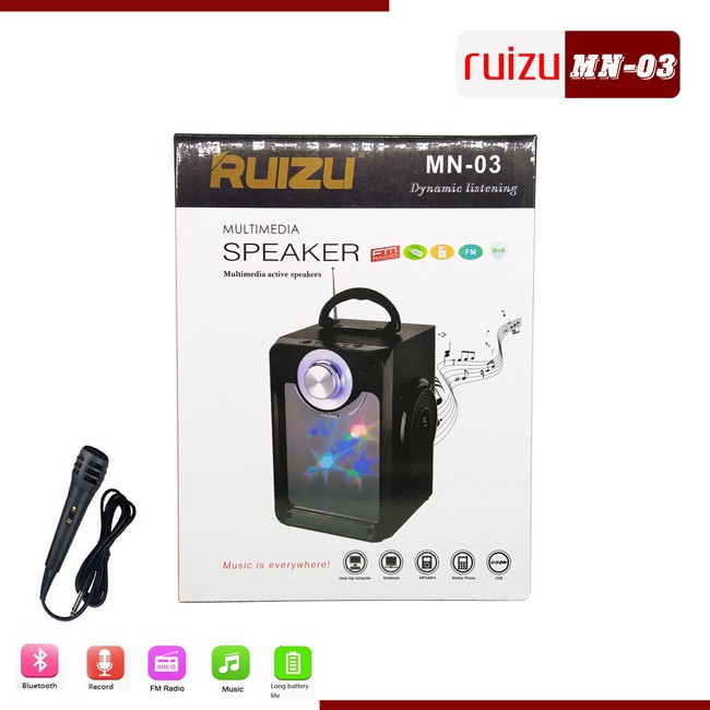 [Mã ELHACE giảm 4% đơn 300K] Loa Bluetooth Ruizu MN03 - Nhieuf màu