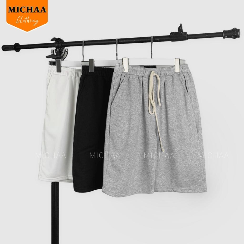 Quần Short NỈ DA CÁ Unisex  Quần Đùi Chất Nỉ Da Cá Nam Nữ Đều Mặc Được Basic - MICHAA