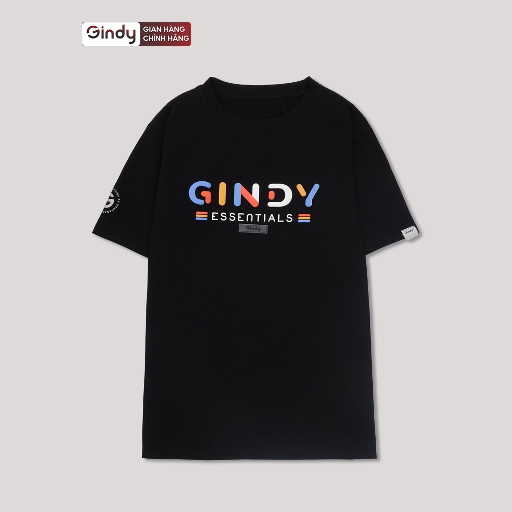 Áo thun tay lỡ form rộng unisex phông nam nữ cổ tròn cotton 2 chiều hai màu trắng đen thời trang local brand GINDY A026