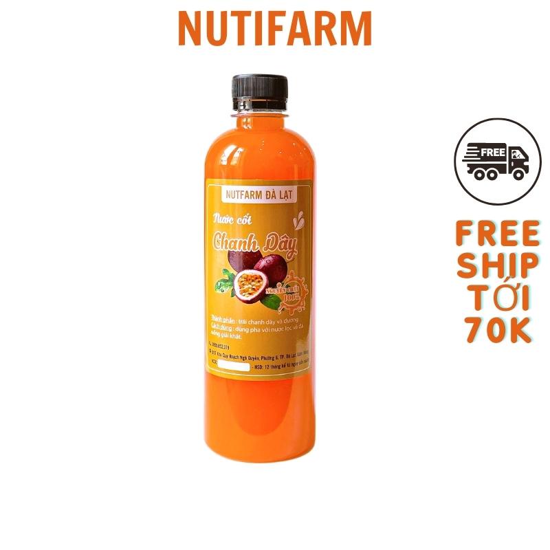 Nước cốt chanh dây 500ml NutiFarm siro pha đặc sản đà lạt