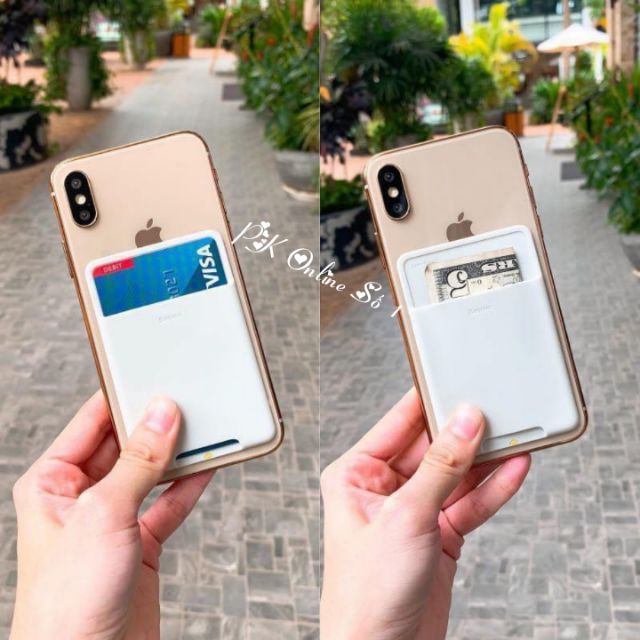 Case đựng thẻ siêu mỏng dùng gắn lưng điện thoại Baseus Back Stick Silicone Card Bag