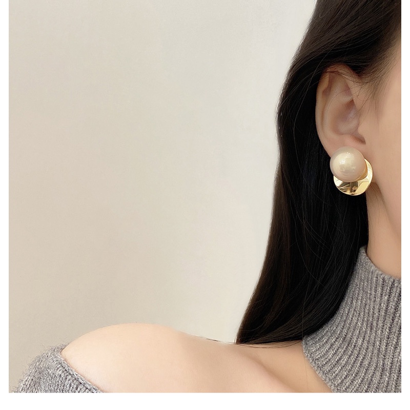 Khuyên Tai Kim Loại Đính Hạt Ngọc Trai Cao Cấp Thời Trang Hàn Quốc 2022