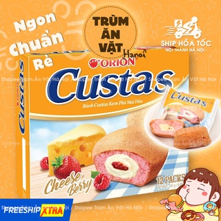Bánh trứng bông lan Custas Orion hộp 141g (6 cái) [Trùm ăn vặt Hà Nội]