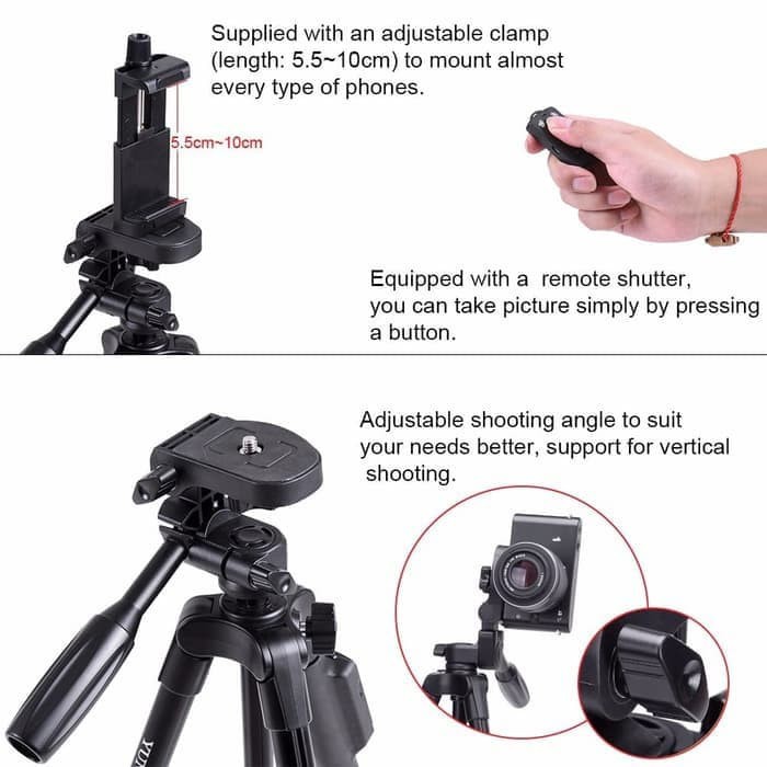 Chân Tripod Yunteng Vct-5208 Cho Máy Ảnh Dslr