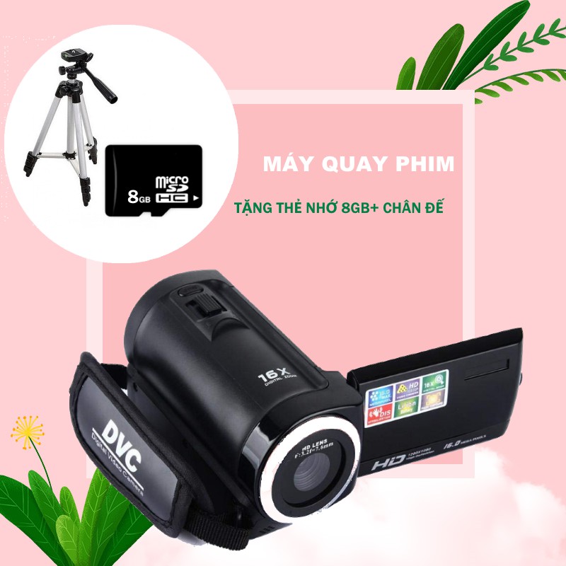 Combo Máy Quay Phim ELITEK HD Digital Video 16X + Chân đế + Thẻ Nhớ 8GB | BigBuy360 - bigbuy360.vn