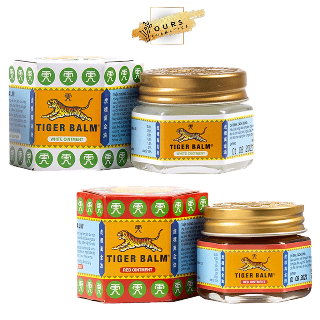 Dầu Cù Là Con Hổ Thái Lan Tiger Balm (Đỏ & Trắng) - Giảm Sưng, Lưu Thông Máu, Giảm Ngứa Muỗi Đốt - Dầu Cù Là Con Cọp