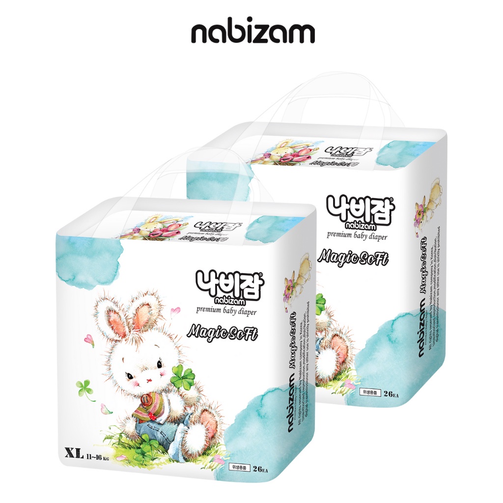 [COMBO 2 GÓI] Tã/Bỉm NABIZAM nội địa Hàn, Mỏng, Khô Thoáng, Chống Tràn, Size NB/S/M/L/XL Cho Bé Từ 4-25kg[Kèm Quà].....