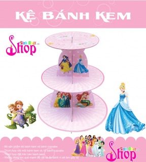 Kệ bánh cupcake 3 tầng