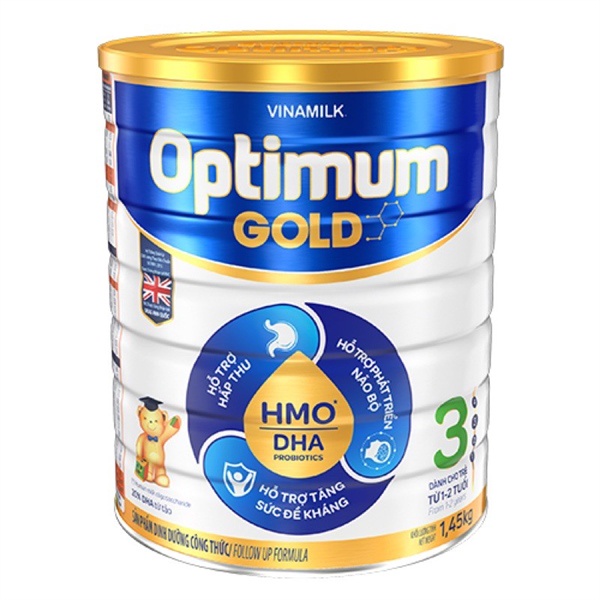 Sữa Vinamlik Optimum gold 3 HMO 1,45kg mẫu mới 2/2025