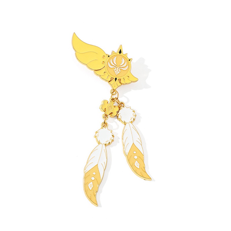 flowersqueen Huy hiệu cài áo bằng kim loại tráng men họa tiết hoạt hình Barbatos Venti