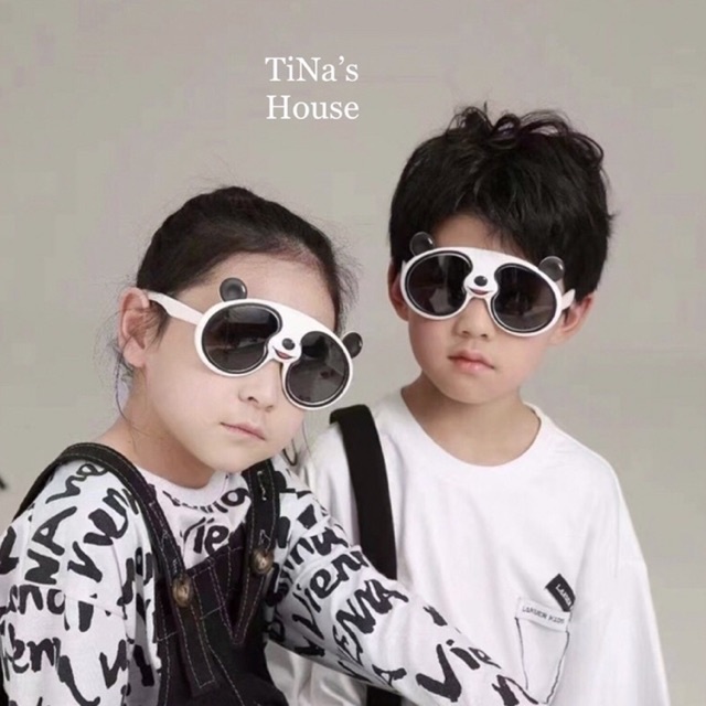 Mắt kính trẻ em hình gấu trúc Panda dễ thương cho bé chất liệu nhựa dẻo chống tia UV - TiNa’s House