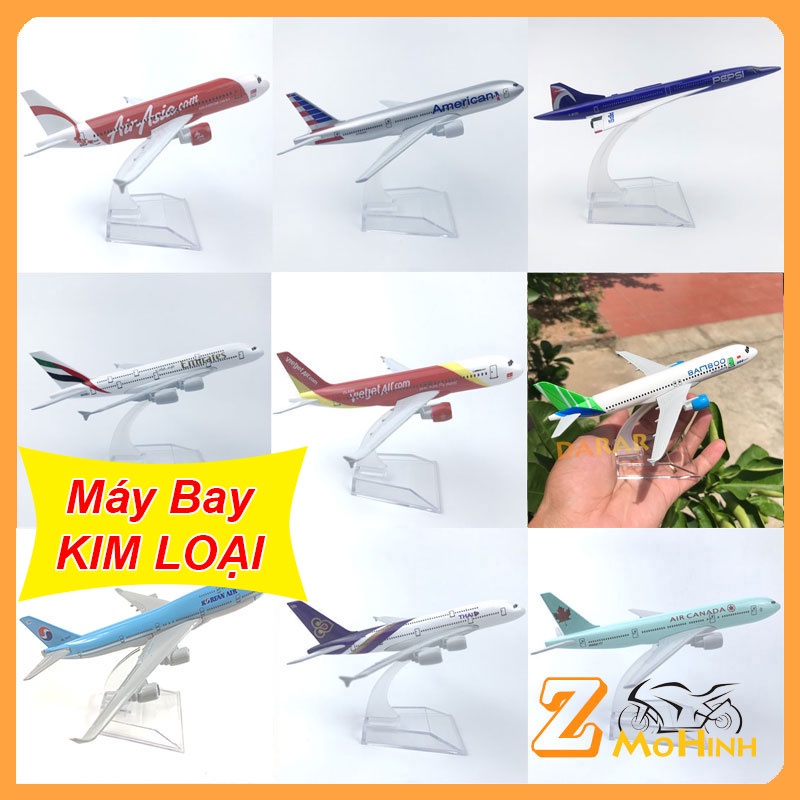 ┋♝Mô Hình Máy Bay - Tổng Hợp các hãng hàng không đúc Kim Loại có kèm đế trưng bày | Z Shop