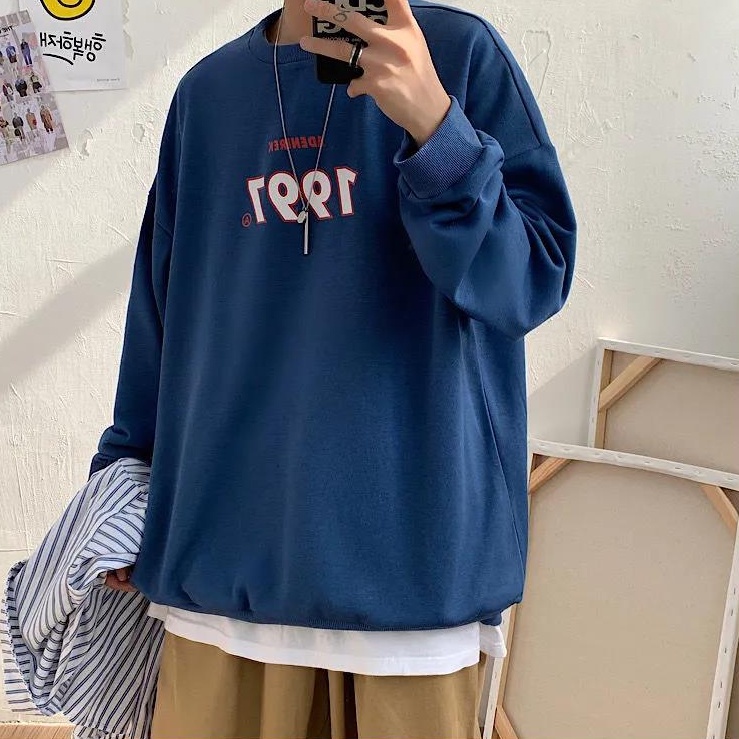 Áo sweater tay dài dáng rộng phong cách Hàn Quốc thời trang mùa thu mới 2021 cho nữ | BigBuy360 - bigbuy360.vn