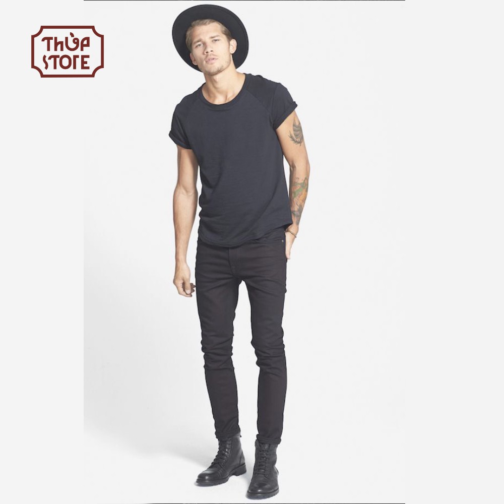 Quần Jean nam co dãn, màu đen, dáng ôm, dày dặn | BigBuy360 - bigbuy360.vn