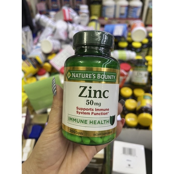 zinc 50mg tăng cường đề kháng zinc nature bounty 200v, 400v