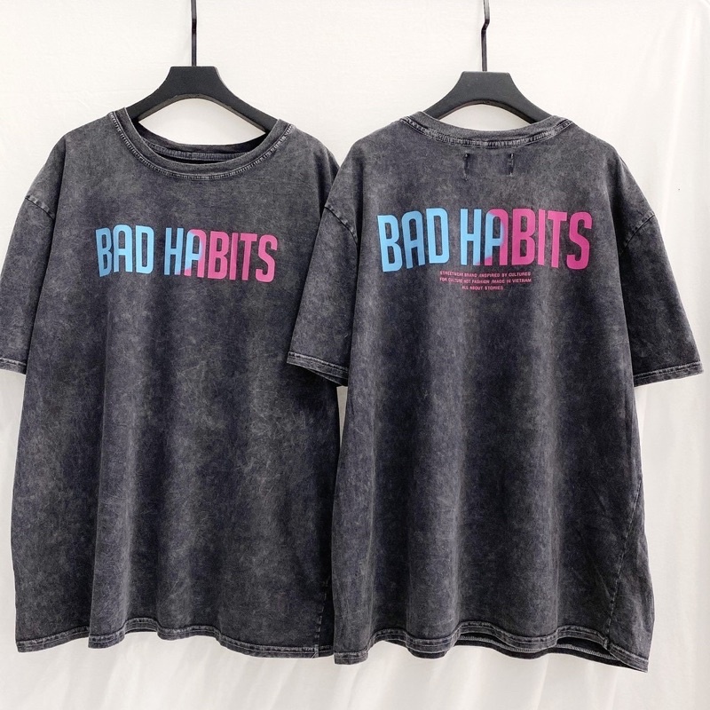 Áo Thun Tay Lỡ Unisex WASH Xám HABIT COLOR /Nam nữ unisex/FREESHIP 99K ❤️ Jaystoree