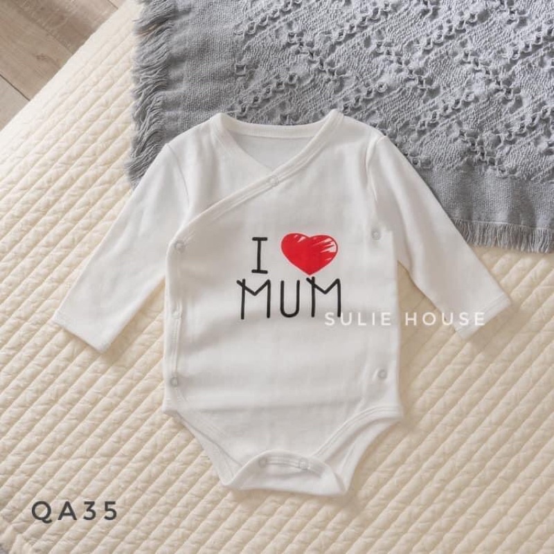 Body chip dài tay khuy chéo cho bé - QA35