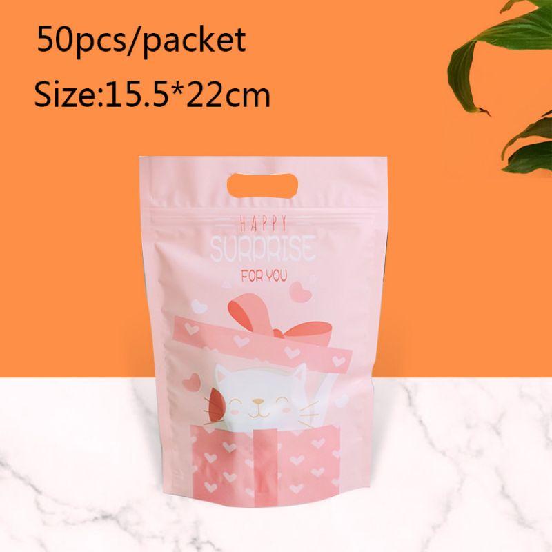 Set 50 Túi zip zipper đựng bánh kẹo dễ thương nhiều mẫu